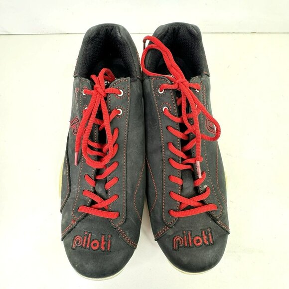 Piloti Prototipo GT Driving Shoes Mens US Size 9.5 Black Red Lace-Up Sneakers - Picture 2 of 9